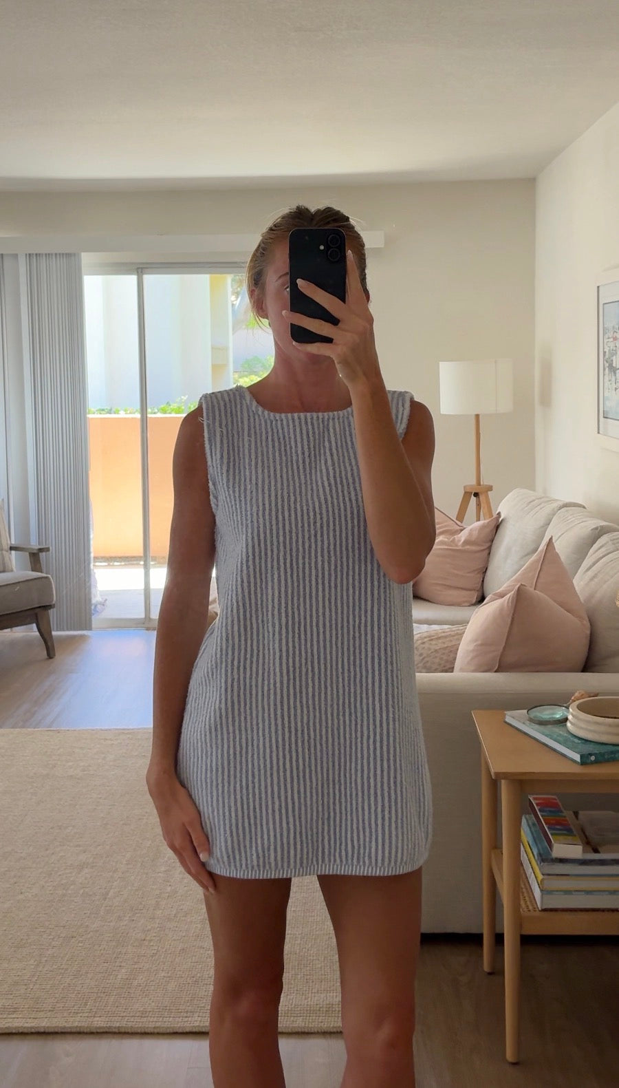 Blue & White Thin Stripe