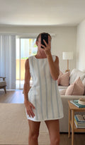 Triple Blue Stripe w/ White