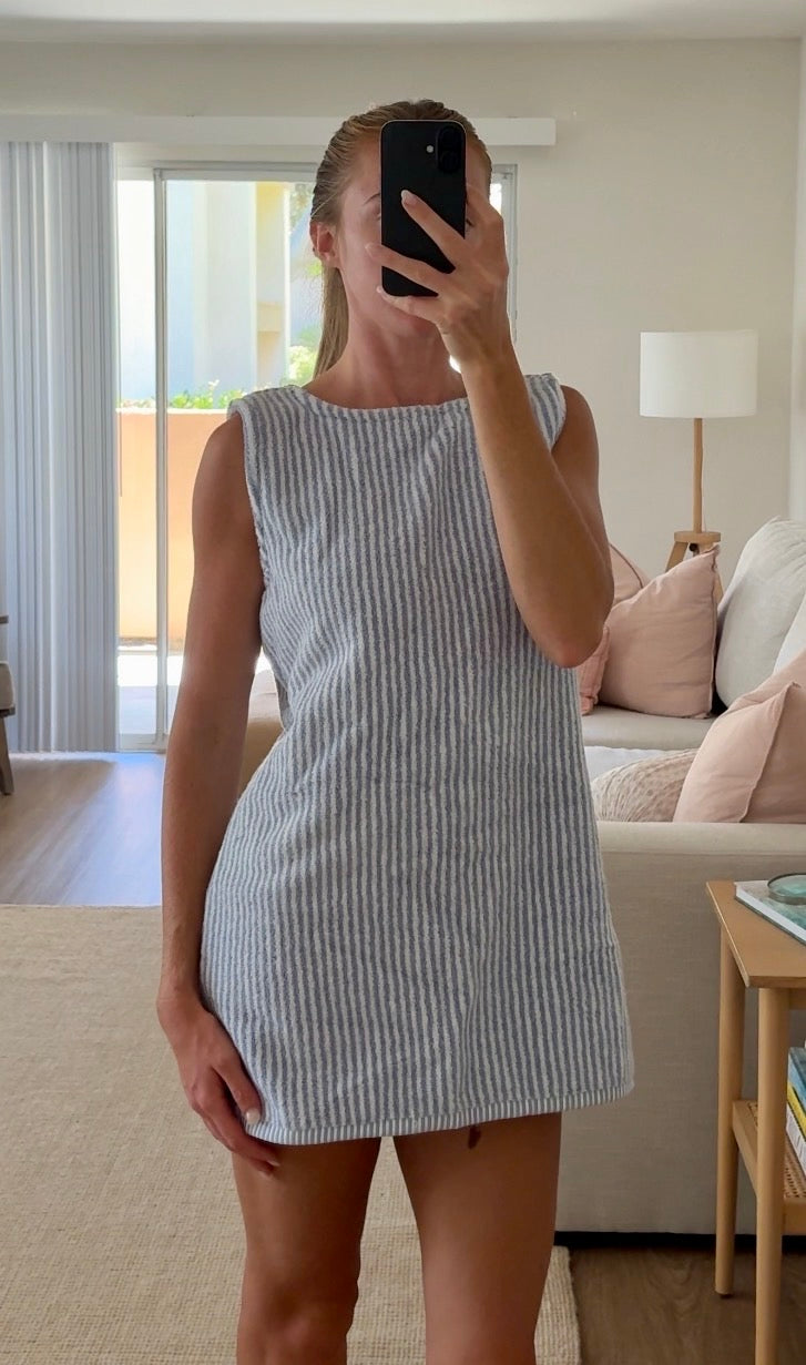 Blue & White Thin Stripe